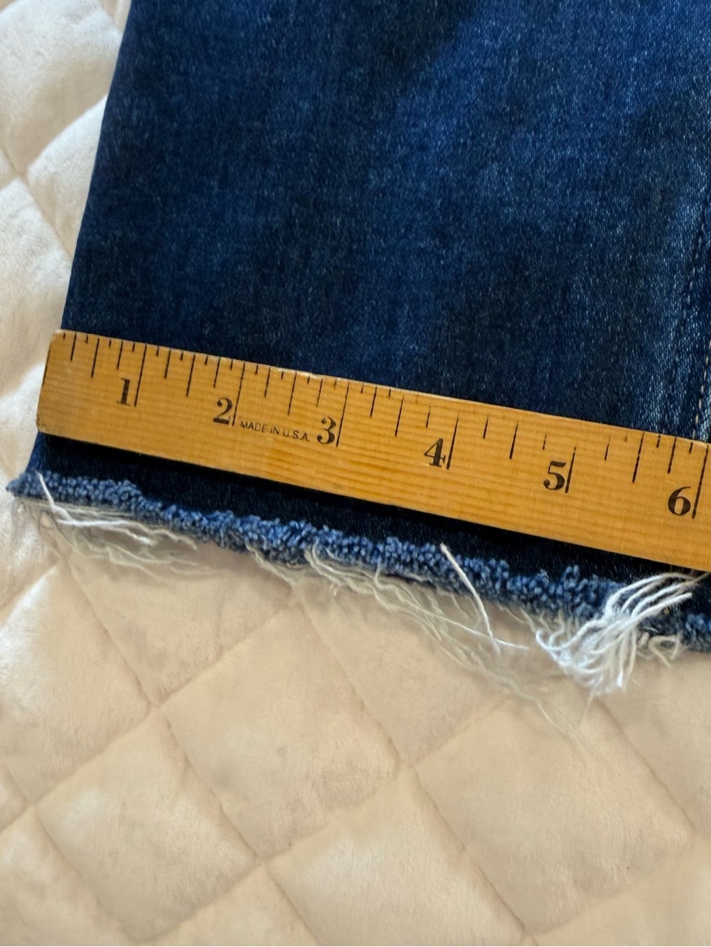 PAIGE Cindy High Rise Slim Straight Leg Jeans Raw Hem Blue Women’s Size 26 - Picture 11 of 11